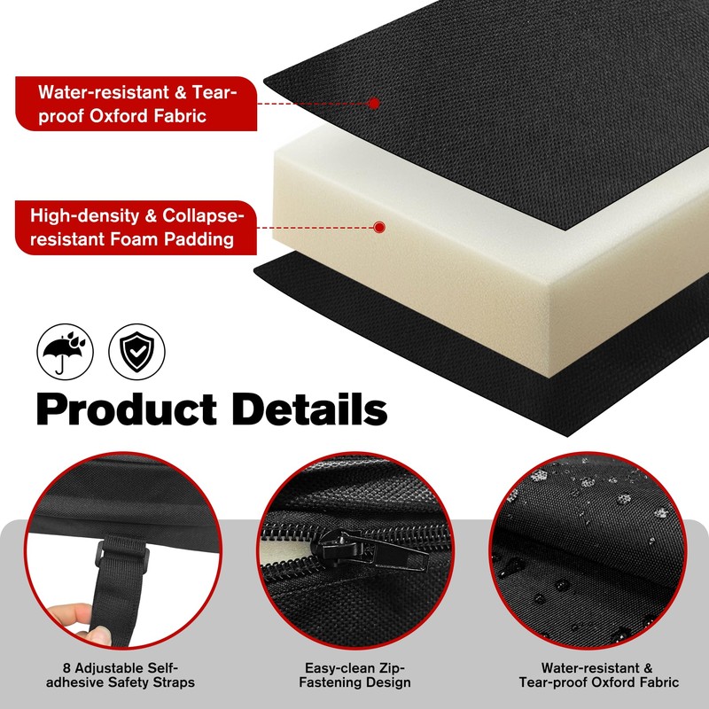 ATV Rack Pad Universal Water-Resistant Four Wheeler Rack Seat Cushion