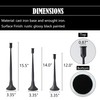 Denique Iron Taper Candle Holder Set of 3, Black Candlestick