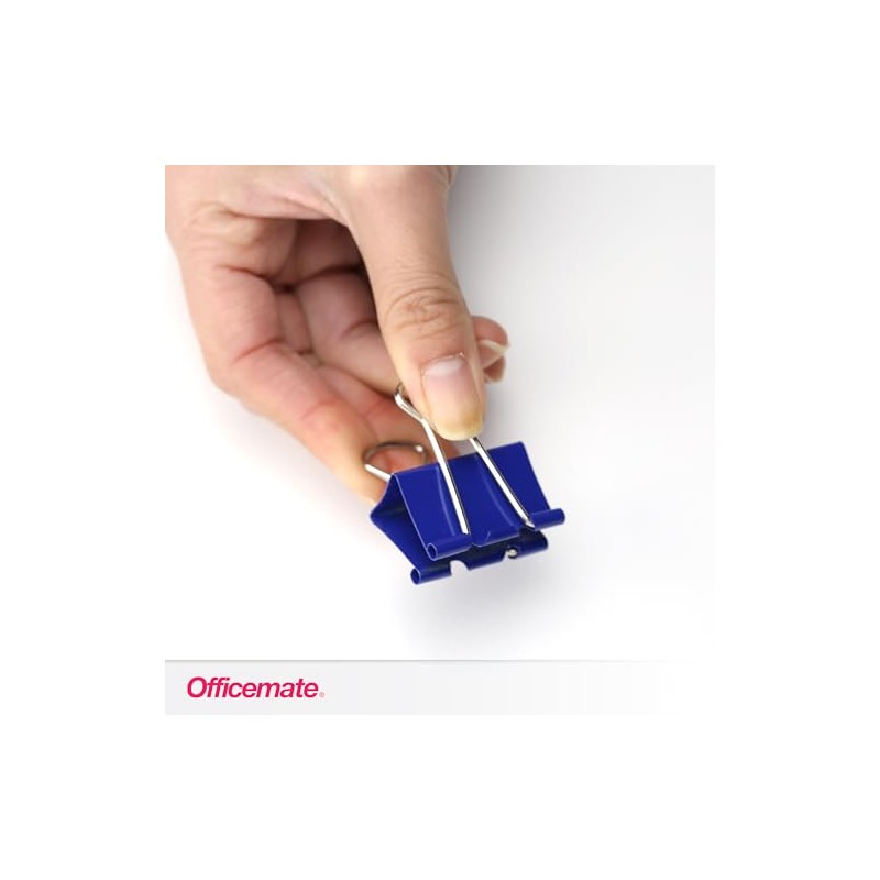 Officemate 31029 Binder Clips, Medium, Pack of 24, Assorted Colors