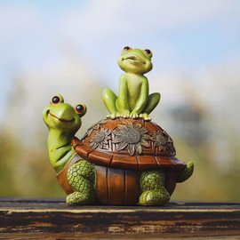 Meyas Outdoor Statues Garden Sculptures Fairy Garden Statues Resin Figurines Patio Lawn Ornaments Garden Decor Art Yard Decorations Outdoor Statues Sculpture Indoor Craft Ornaments Gift Gnome Statues