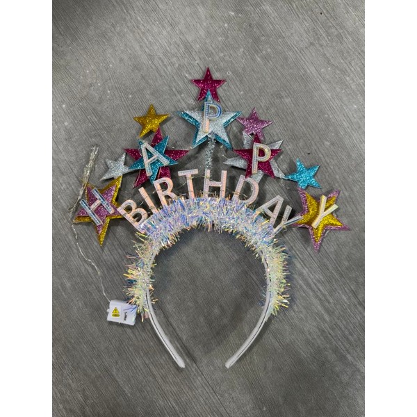 JAKAWIN Light Up Happy Birthday Headband Glowing Headpiece Led Costume