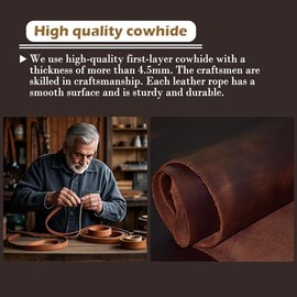 Correa de Cuero para Perros de 1,8 M X 1,9 Cm, Resistente, Suave Y Resistente para Perros Grandes, Medianos Y Pequeños. Correa de Cuero Premium para Perros.