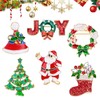 MELLIEX Pack of 6 Christmas Brooches Pins, Rhinestone Christmas Brooch