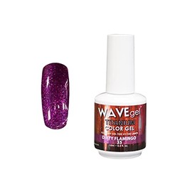 WAVEGEL Glitter Nail Gel Polish - Titanium Collection - #35 Dirty Flamingo I 0.5 Oz