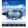 NSSIW Ski Goggles for Men Women Snowboard Goggles: Youth OTG