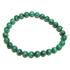 CRYSTALMIRACLE Malachite Beaded Round Bracelet String Crystal Gemstone Fashion Accessory Gift Wellness Positive Energy Handcrafted