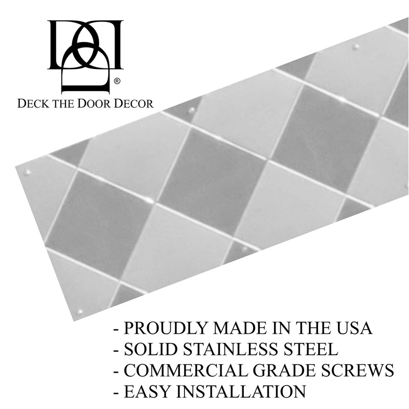 Deck the Door Decor | Door Kick Plate - Stainless