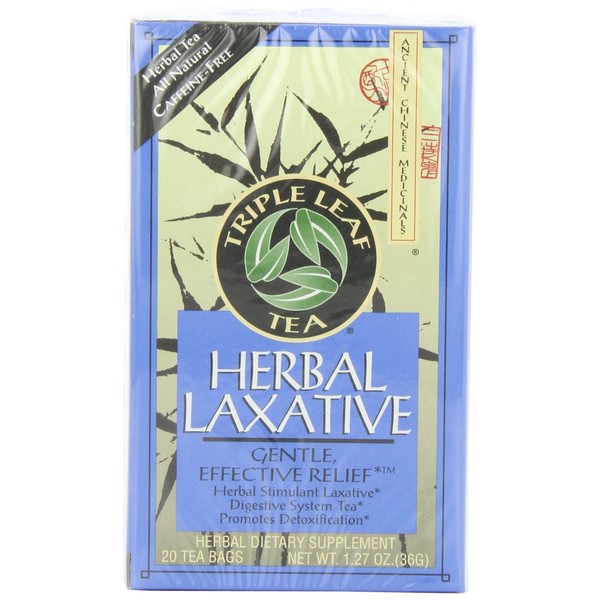 Triple Leaf Tea, Herbal Laxative, 20 Tea Bags (Pack of 6)