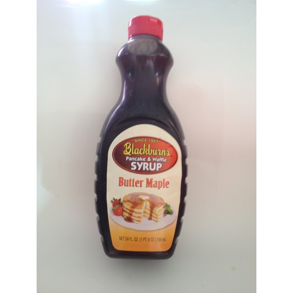 Blackburn's Pancake & Waffle Syrup, Butter Maple Flavor, 24 Oz.