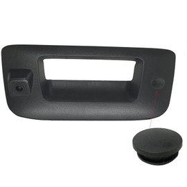 PYvideo Backup Camera for (2007-2013) Chevy Silverado/GMC Sierra for Universal Monitors (RCA) (Color: Black) with Key Hole Plug