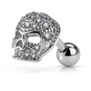 Forbidden Body Jewelry - Aretes de calavera de acero quirúrgico