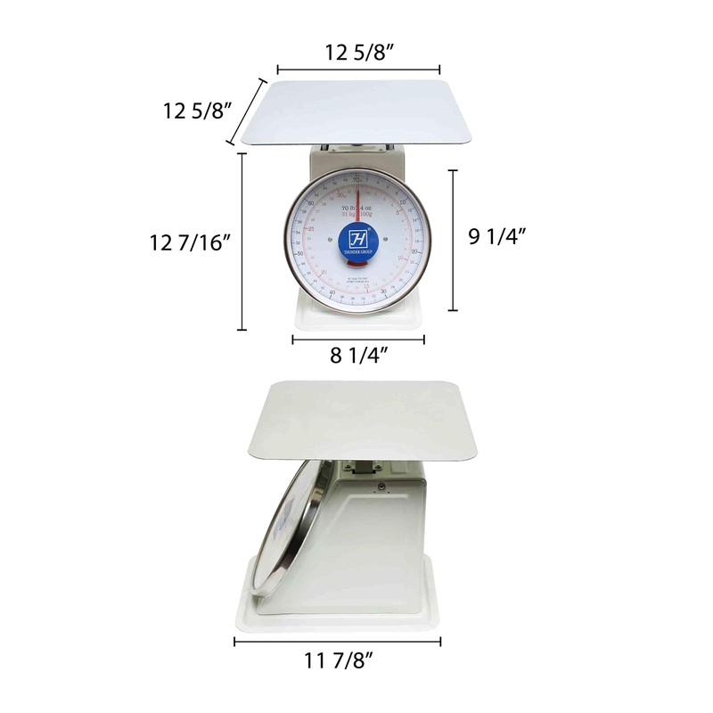 Thunder Group SCSL006 Scale, Portion, 70 lb. Capacity, Zero-Adjust dial,