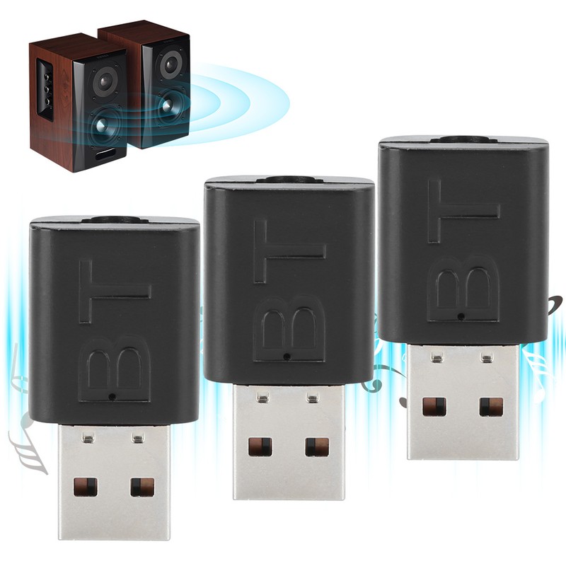 3PCS KN320 Bluetooth 5.0 Adapter Wireless Audio Transmitter/Receiver Wide Compatibility