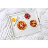 HofferRuffer Extra Large Serving Tray with Handles, Elegant Faux Leather