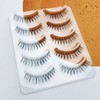 N07 False Eyelashes, 3D, 5 Pairs Natural Eye Butt Eyelashes,