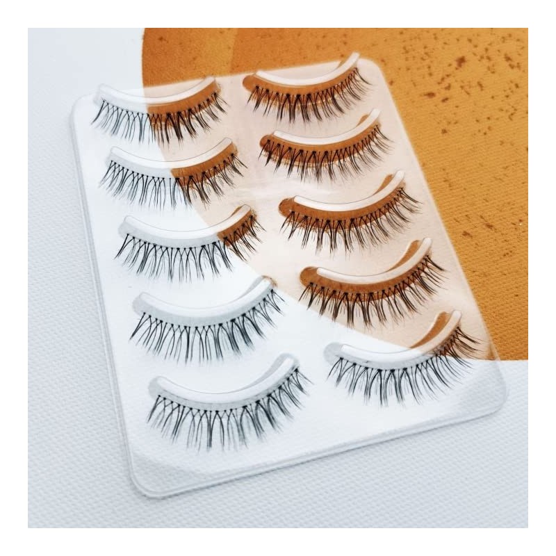 N07 False Eyelashes, 3D, 5 Pairs Natural Eye Butt Eyelashes,
