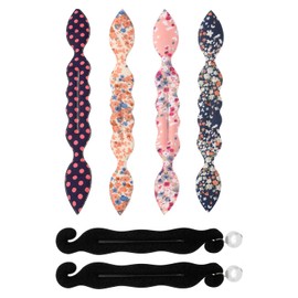 TPZORJX 6 pcs Haarknotenmacher Hair Bun Maker dutt maker Haarknoten Maker Flexible Donut Brötchen Twist Haarstyling Französisch Deft Dutt Haarband Frisierhilfe Wiederverwendbare Haarschmuck 2 Modelle