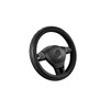 Road Comforts Leather Steering Wheel Cover – Black & Black,