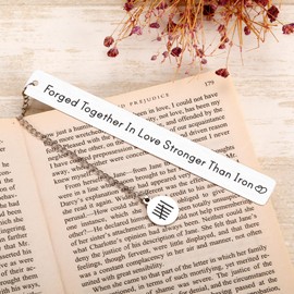 Iron Gifts for 6th Anniversary - 6 Year Anniversary Iron Gifts for Her Him Bookmark, 6th Anniversary Wedding Gift for Husband Wife Couple Valentine Idea Gifts for Women Men