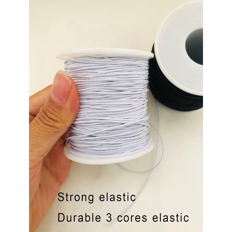 White 1 mm Elastic String Cord Elastic Thread Beading String