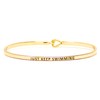 by you Inspirational Positive Quote Message Engraved Thin Cuff Bangle