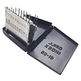 HHIP 5001-1020 20 Piece High Speed Steel Wire Gage Drill Set, Right Hand, #61-80