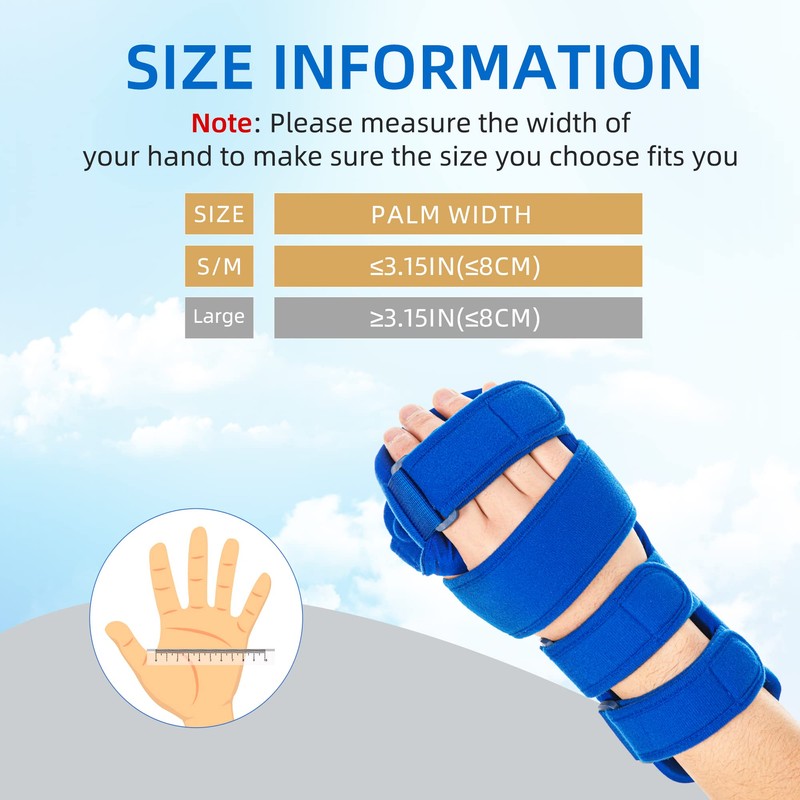 Fanwer Resting Hand Splint, Stroke Hand Therapy Equipment for Stroke