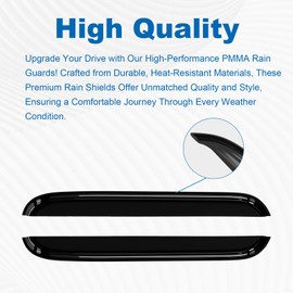 Fullux rainguards Compatible with 2016-2021 Honda Civic Hatchback Rain Guards