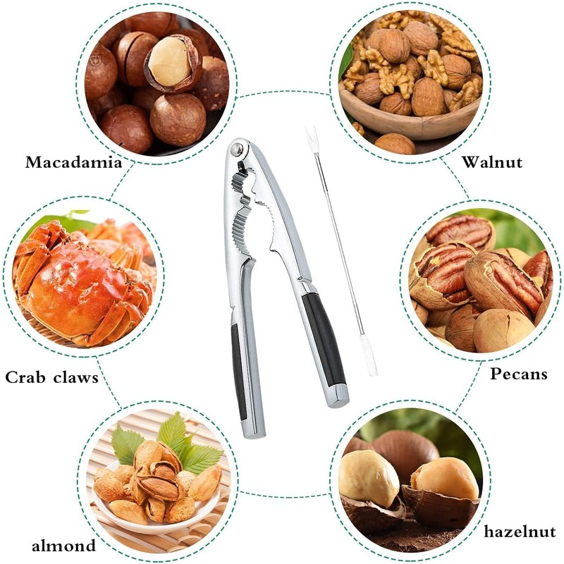 Gxlaihly Nutcracker, walnuts, die-cast zinc stainless steel with walnut needles,