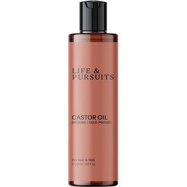 Life & Pursuits Organic Castor Oil – 100% Pure, Cold-Pressed & Hexane-Free (200ml) | Natural Care for Skin, Scalp & Hair