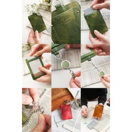 Dakota DA-30685-65 Women's Pass Case with Reel Genuine Leather, Blue, blue