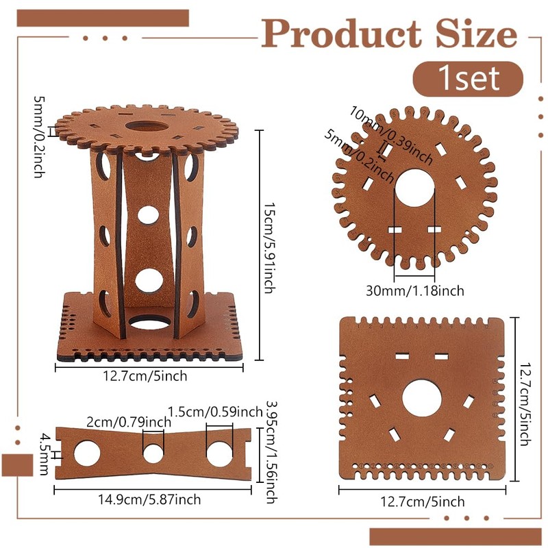 FINGERINSPIRE Wooden Kumihimo Braiding Discs Set 32 Slot Kumihimo Set