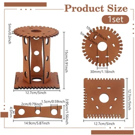 FINGERINSPIRE Wooden Kumihimo Braiding Discs Set 32 Slot Kumihimo Set Desktop Kumihimo Bracelet Knitting Disc DIY Hand Rope Braiding Disc Peruvian Wooden Bead Cord Disc Tool for Bracelets