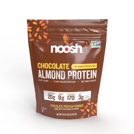 NOOSH Plant Based Almond Protein Powder Vanilla 41 Gram - Vegan Protein Powder, All Natural Ingredients, Non-GMO, Gluten Free, Kosher, Peanut Free, Soy Free, Dairy Free (Vanilla)