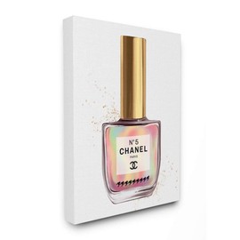 Stupell Industries Makeup Nail Polish Rainbow Fashion, Design by Artist Ziwei Li Wall Art, 24 x 30, Canvas