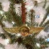 Patriot Accessories Navy Aircrew Chrome Metal Christmas Ornament