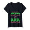 Womens Celebrating Juneteenth AKA Fist Black History Men Women V-Neck