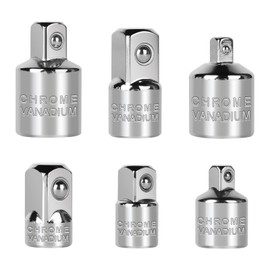 EFUTURETIME 6-Piece Socket Adapter, Socket Adapter Set for Ratchets, 1/4 Inch to 3/8 Inch, 3/8 Inch to 1/4 Inch, 3/8 Inch to 1/2 Inch, 1/2 Inch to 3/8 Inch, 1/2 Inch to 1/4 Inch, 1/4 Inch to 1/2 Inch