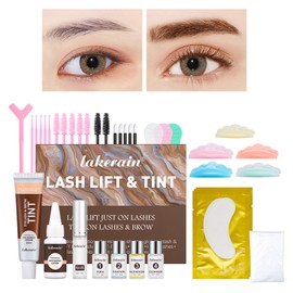 Lash Lift Kit,Brow Lamination Kit, Eyebrow Lamination Kit, Professional Eyelash & Brow 2 IN 1 Perm Kit, Eyebrow lift Kit, Fuller & Thicker Brows Suitable for Salon & Home Use, Lasts For 4-6 Weeks (brown)