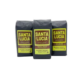 Santa Lucia, Nicaraguan, Specialty Coffee Sampler- Light, Medium Bold, Deep Dark Roasts 3 Pounds, (3-16oz Bags) Whole Bean, Sustainable, Farm Direct, Single Orgin, Aromatic
