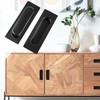 yuntop Black Sliding Closet Door Handles Recessed Finger Flush Pulls