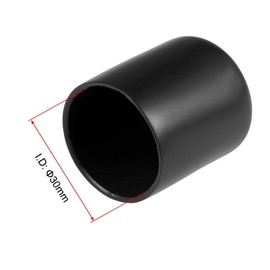 TA-VIGOR 10Pcs Rubber End Caps, 30mm ID Round Flexible Screw End Caps Thread Protectors, Black Vinyl Bolt Covers Rubber Covers for Screws, Tubes, Cables, Wires, etc