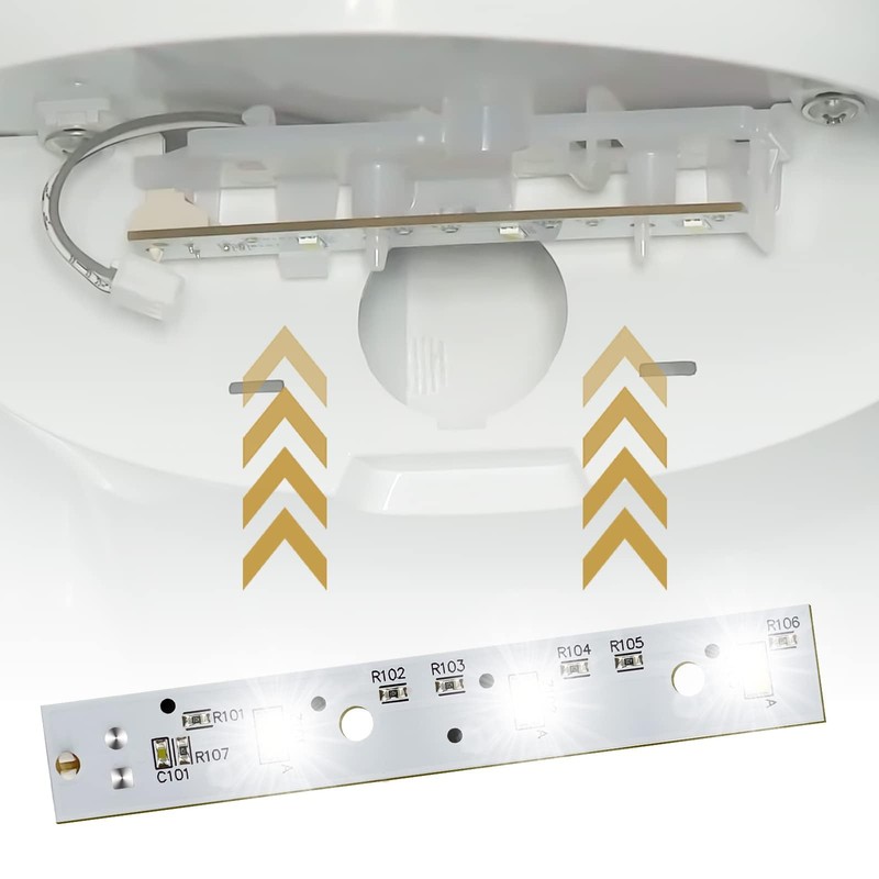 WISINY WR55X26671 Refrigerators LED Light Board 2PCS Compatible for GE