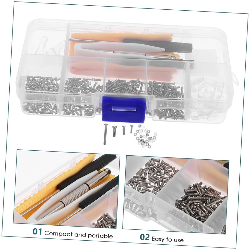 KONTONTY Glasses Repair Kit Assortment of Screws and Nuts for