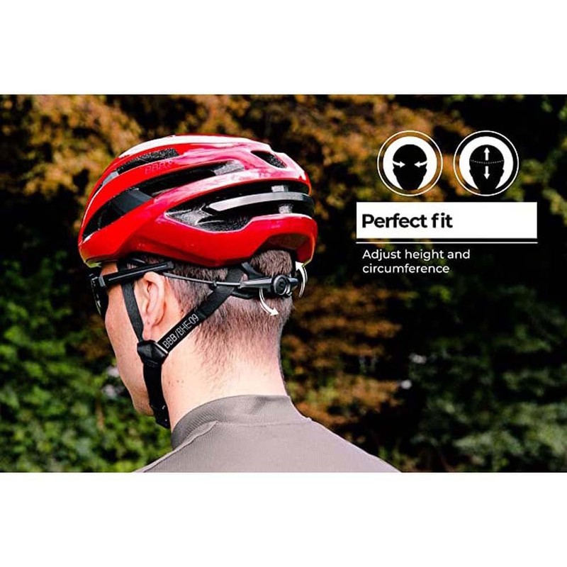 BBB Cycling Bike Helmet Lightweight for Road Riding Glossy Red