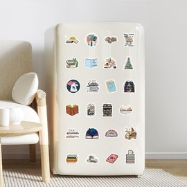 100PCS Read Stickers,Read a Book Stickers,Teens Boys and Girls Sticker Pack Vinyl Skateboard Guitar Door Laptop Luggage Car Bike Water Bottle Birthday Party Supplies Stickers