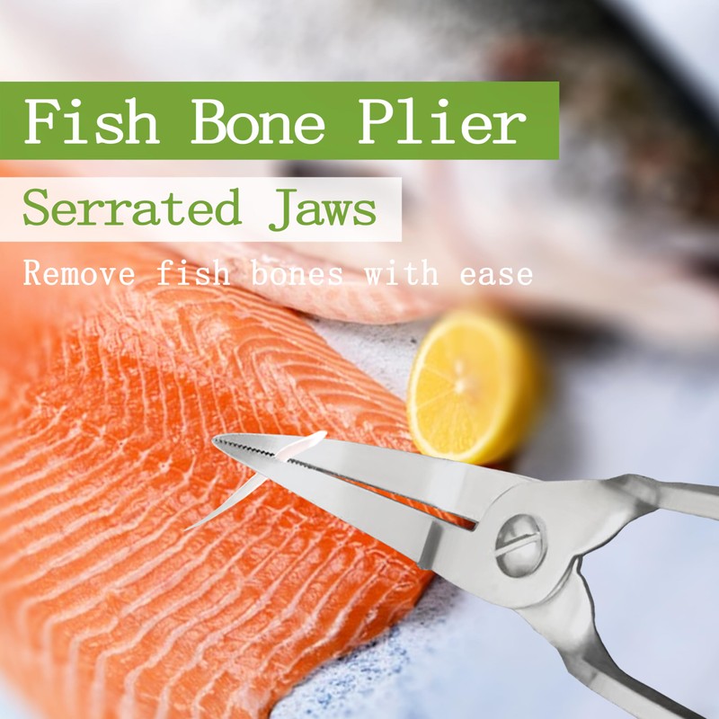 Fish Bone Pliers/Tweezers 304 Food Grade Stainless Steel Deboning Tool