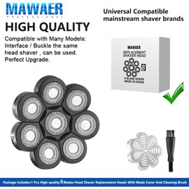 Universal Upgrade 8 Heads Shaver Replacement Blades Compatible With Freedom Series and Most Mainstream Brands