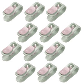 HAPPY SINGU RABO Futon Clips, Anti-Slip Bed Sheet Clips, Comforter Fixer, Set of 12 for 2 People, Lightweight, Strong, Anti-Slip, Comforter, Bed Sheet, Blanket, Feather (Ice Green (Set of 12)