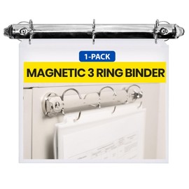 Magnético 3 Ring Binder Mecanismo para colgar 8.5 x 11 Hojas de papel – 2,5 cm D Shaped Anillos